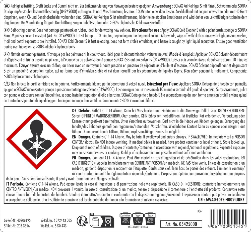 sonax-kaltreiniger-s-5-liter-spezialreiniger-auf-l-semittelbasis-f-r-werkstatt-i image 2