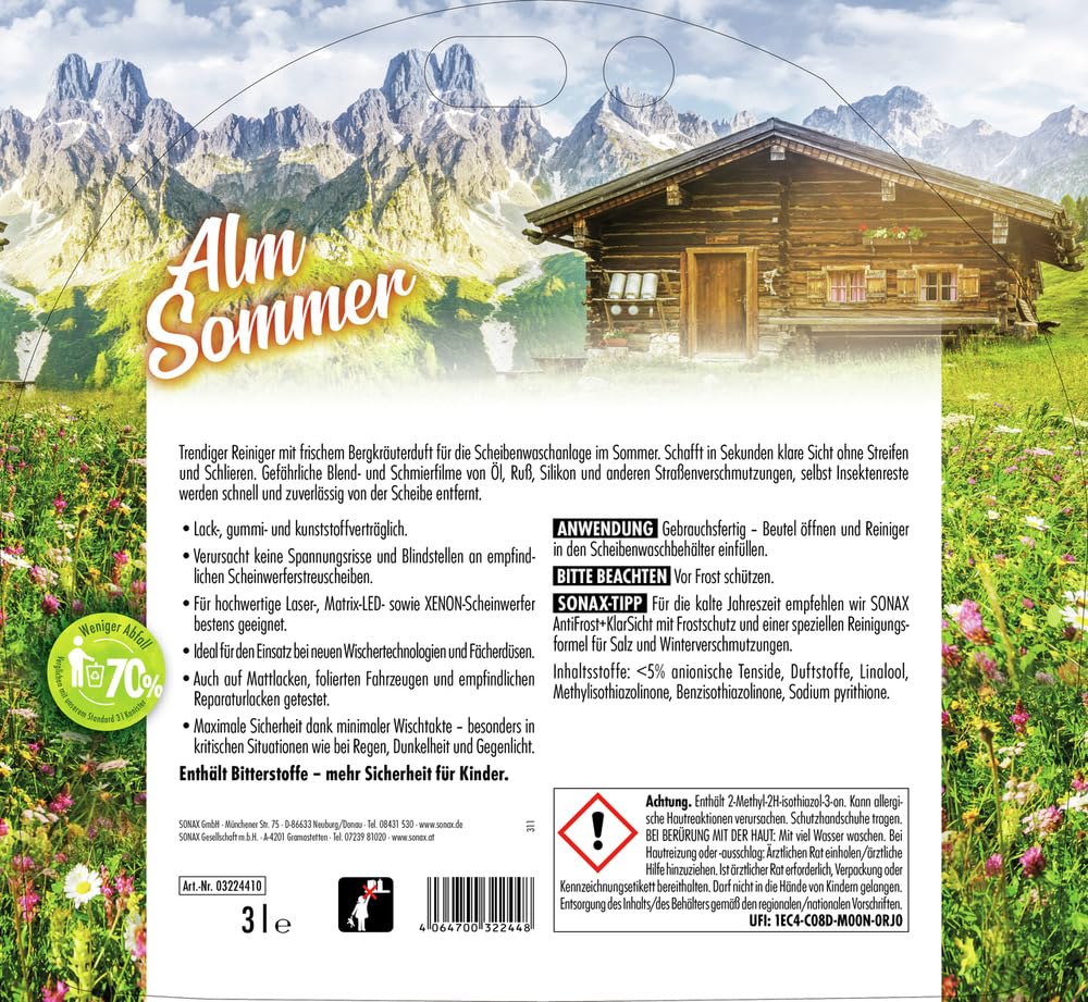 sonax-scheibenreiniger-almsommer-gebrauchsfertig-sommer-scheibenreiniger-3-liter image 2