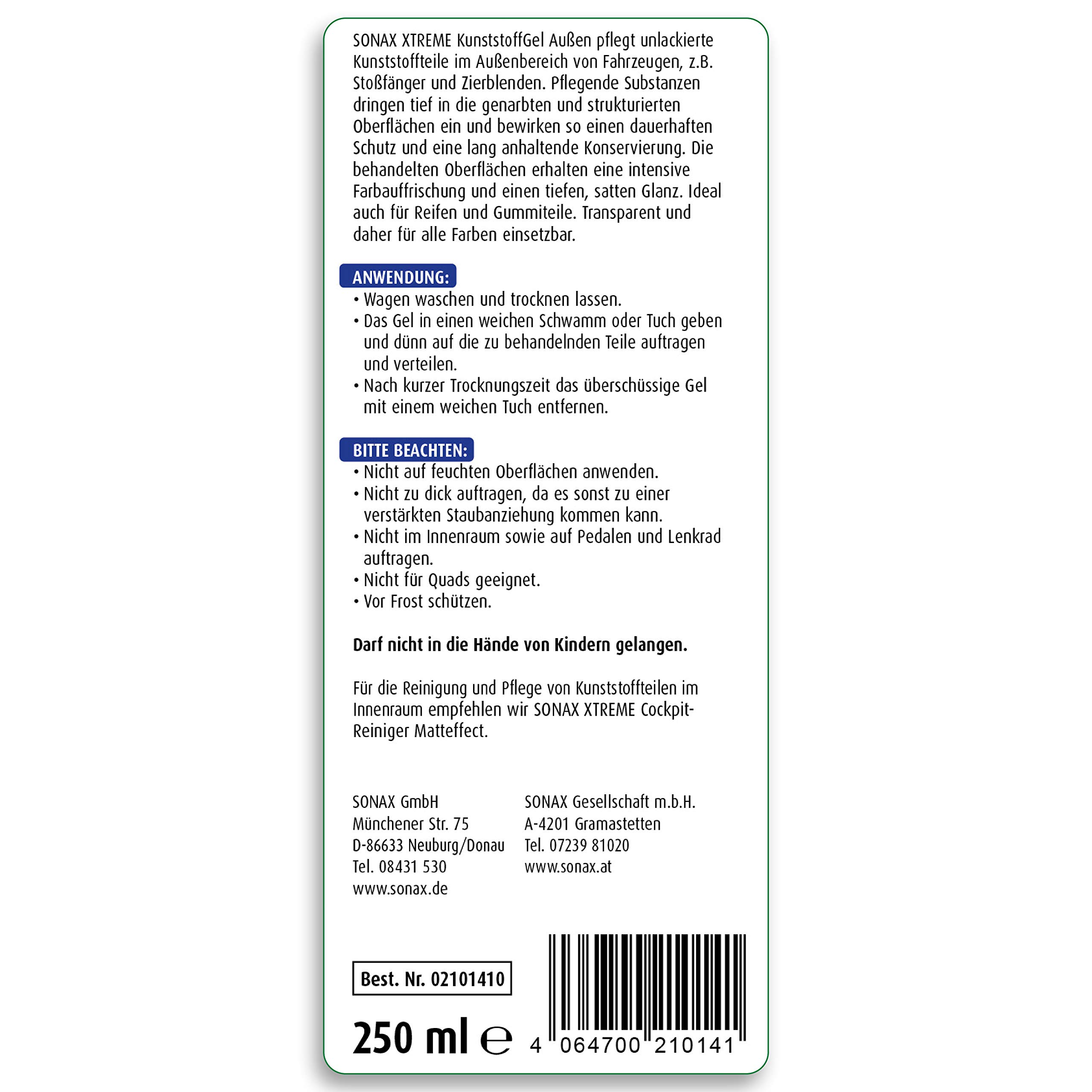 sonax-xtreme-kunststoffgel-au-en-nanopro-250-ml-kunststoffpflege image 2