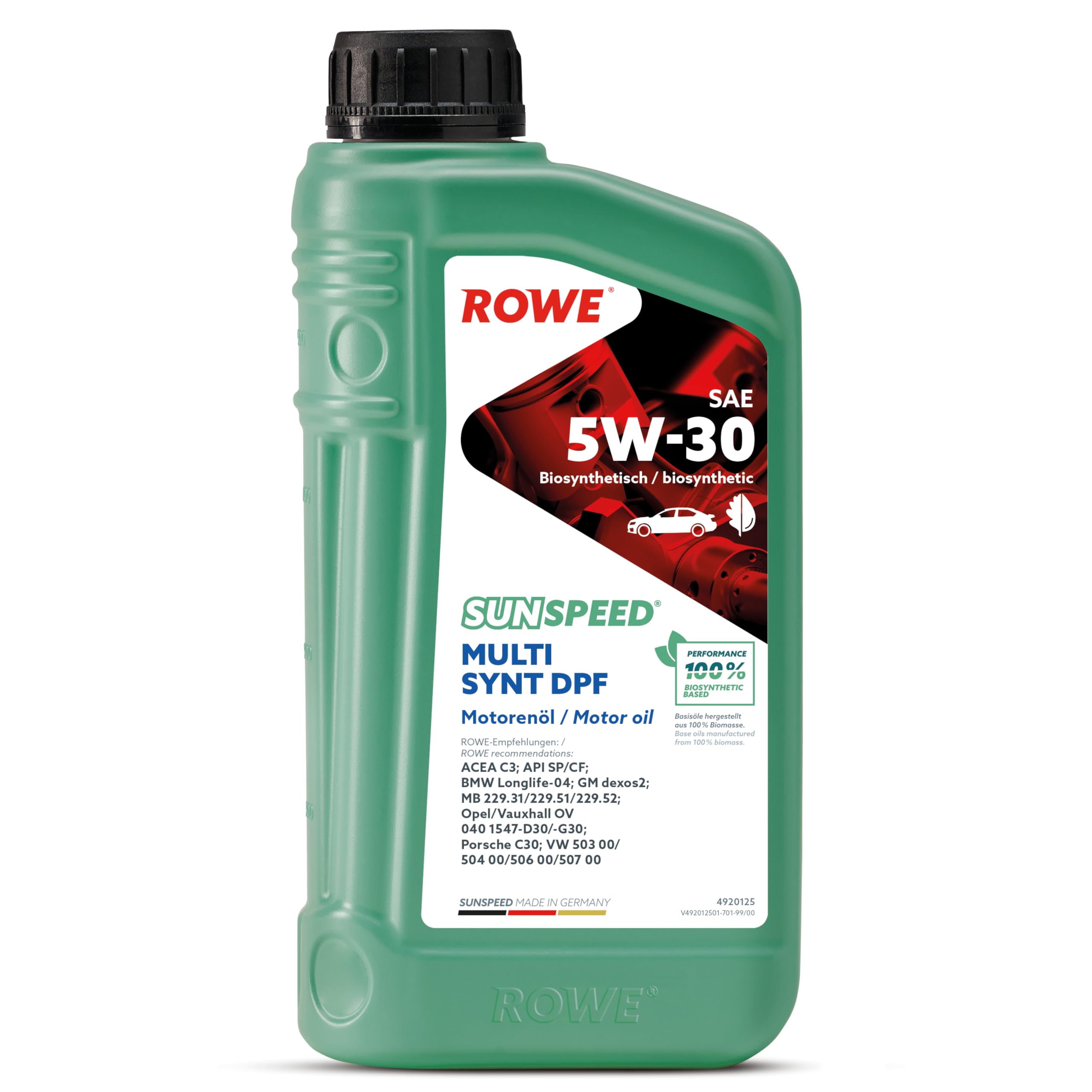 rowe-sunspeed-multi-synt-dpf-sae-5w-30-1-liter-biosynthetisches-mehrbereichs-mot image 1